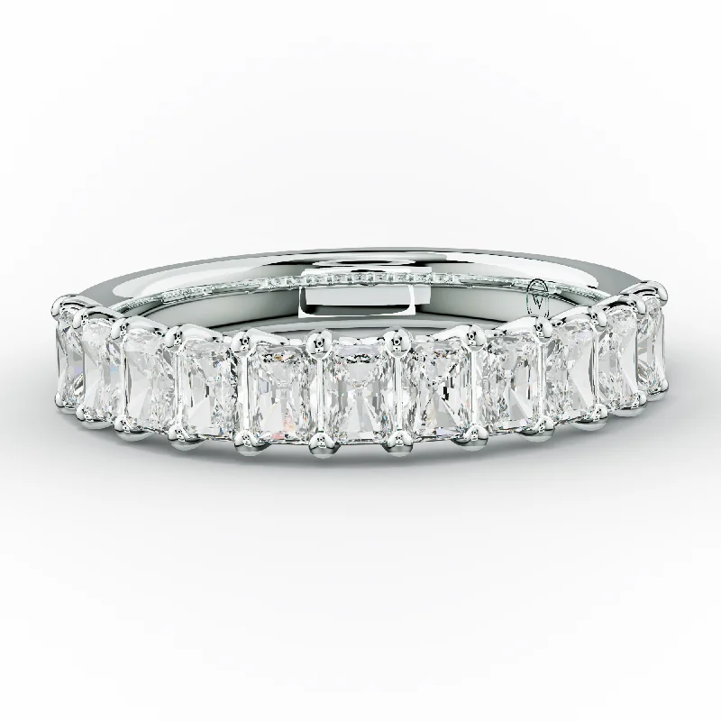 Unique Men's Ring-1.0 Carat Radiant Cut Diamond Anniversary Band