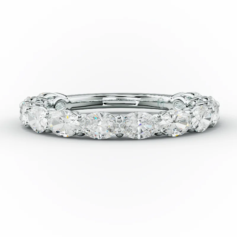 Luxury Diamond Band-2.0 Carat East West Oval Cut Diamond Anniversary Band