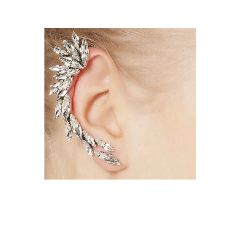 Classic Round Earrings-Ear Cuff Wrap Earrings Clip On Stud For Right Ear