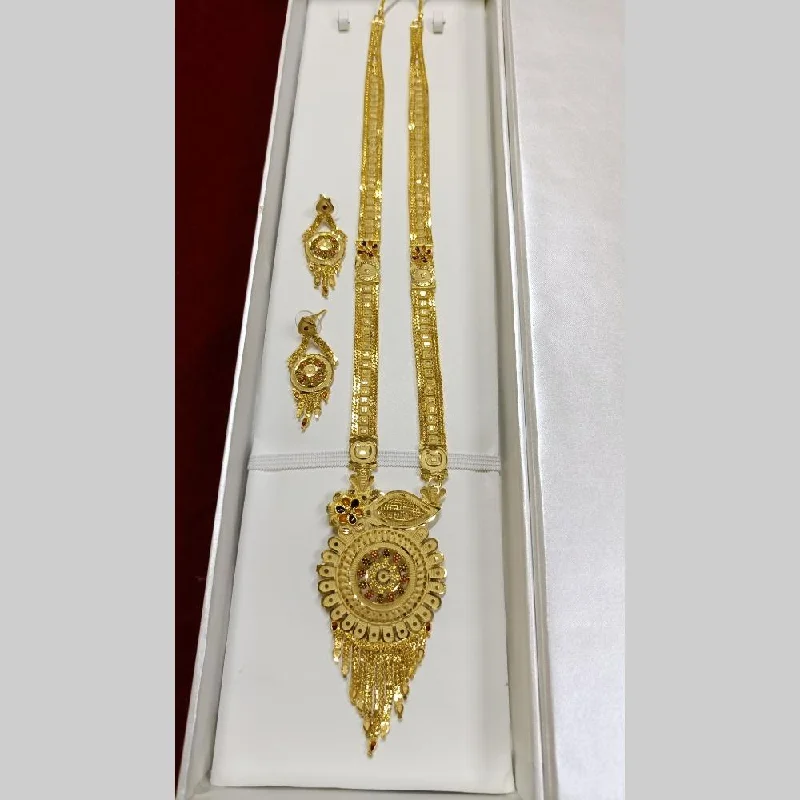 Stylish Pendant Necklace-Pari Art Jewellery Forming Long Necklace Set