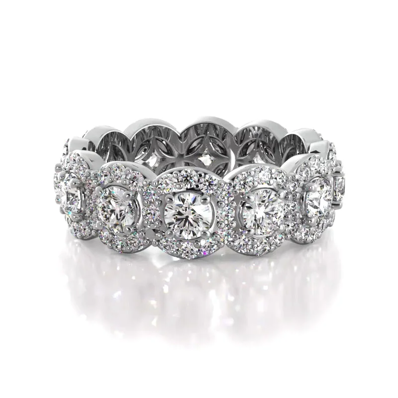 Artistic Design Ring-2.56 ct. Round Diamond Eternity Wedding Band