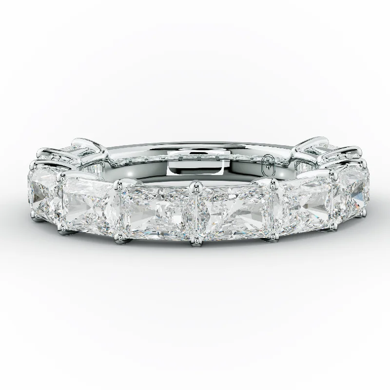 Elegant Diamond Wedding Ring-4.0 Carat East West Radiant Cut Diamond Anniversary Band