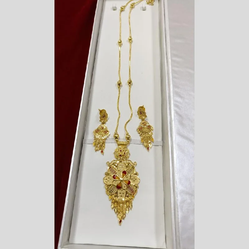 Classy Silver Necklace-Pari Art Jewellery Forming Long Necklace Set