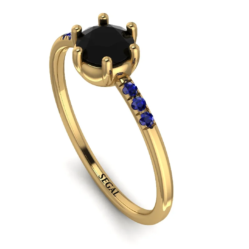 Unique Gold Wedding Ring-Basket Sapphire Ring - Summer No. 67