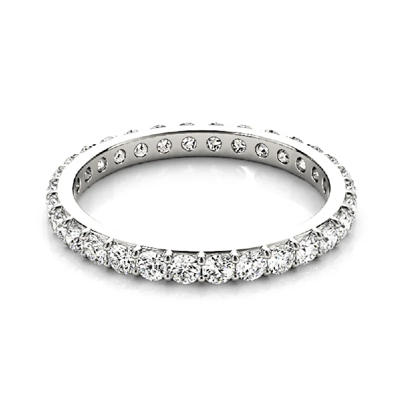 Classic Wedding Ring-Classic Shared Prong 0.80 ct. Round Diamond Eternity Band