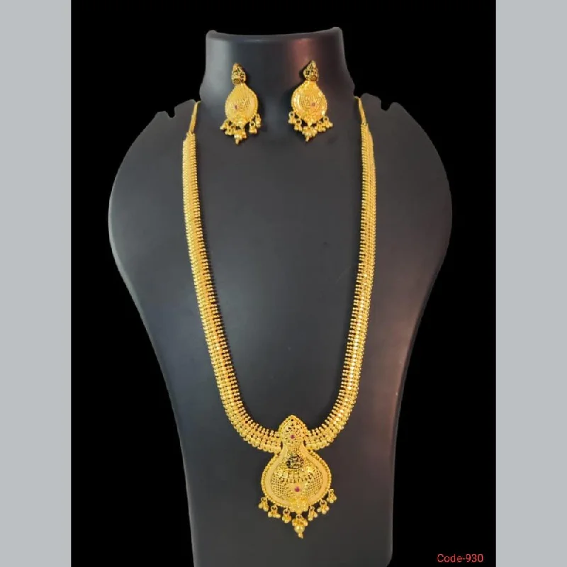 Gold Bangle Necklace-Pari Art Jewellery Forming Long Necklace Set