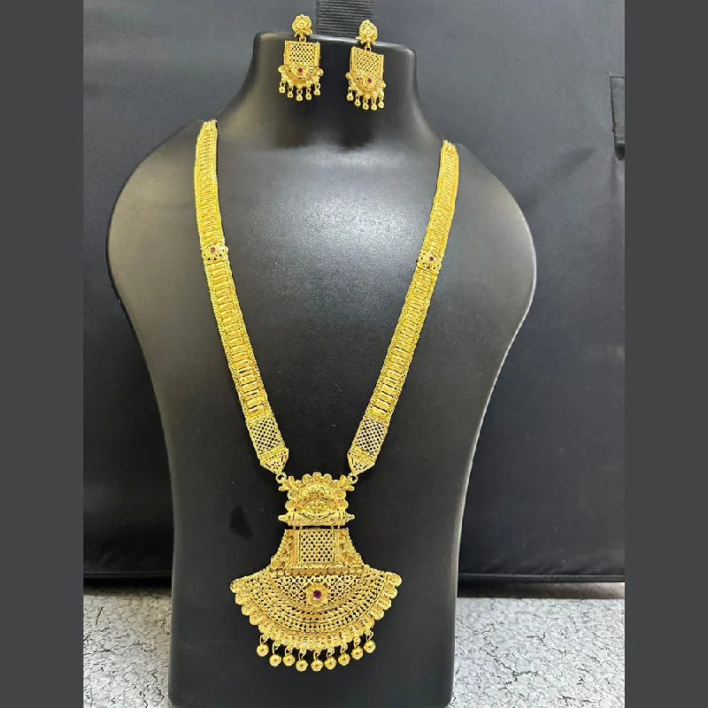 Trendy Chain Necklace-Pari Art Jewellery Forming Long Necklace Set