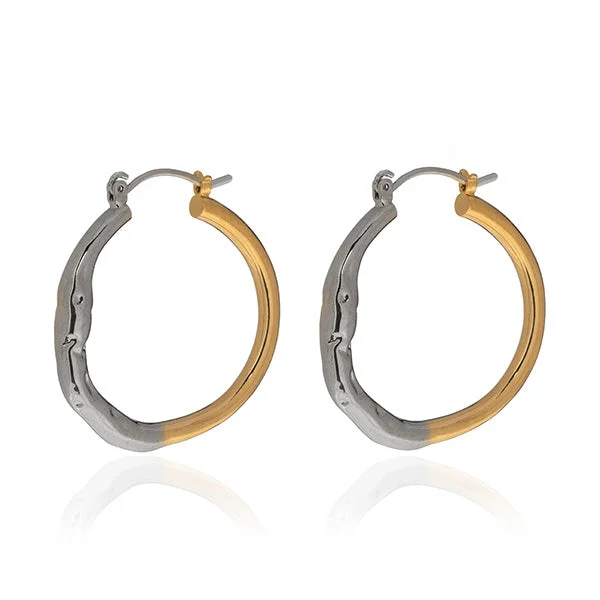 Custom Name Earrings-Intermix Hoop