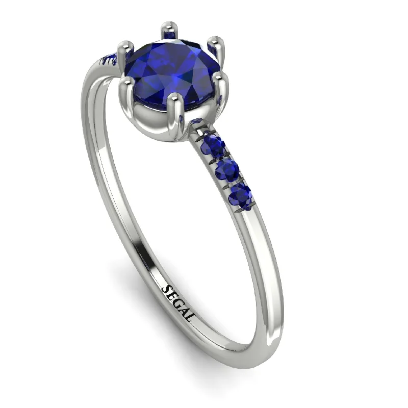 Men's Engagement Ring-Basket Sapphire Ring - Summer No. 75