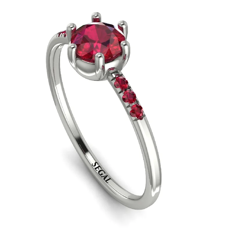 Modern Cocktail Ring-Basket Ruby Ring - Summer No. 57