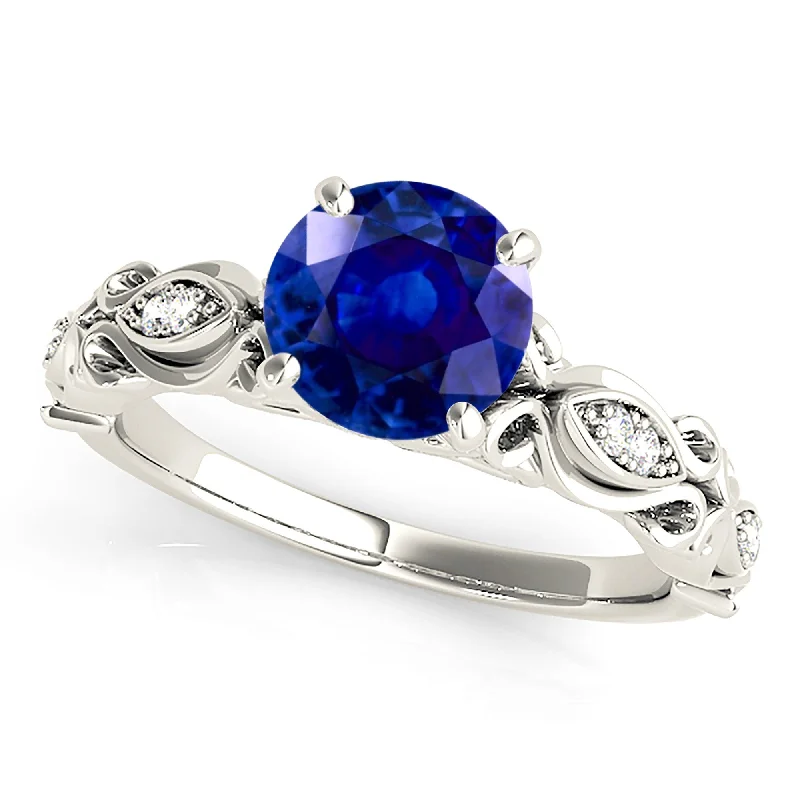 Infinity Love Ring-1.80 ct. Genuine Blue Sapphire Vintage Ring