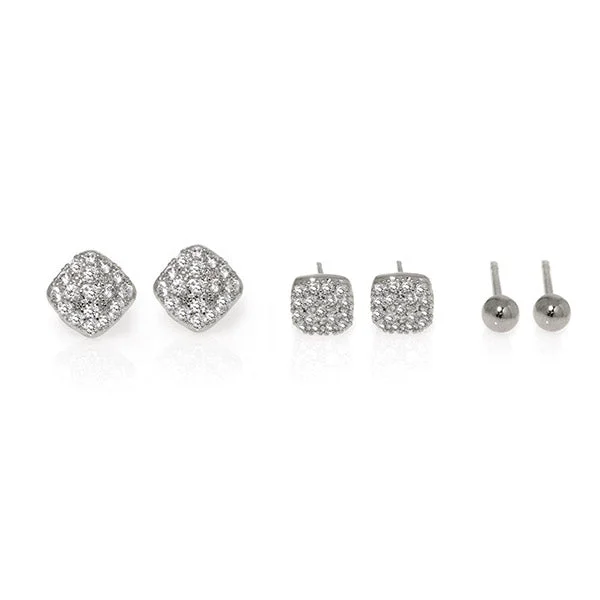 Wedding Diamond Earrings-Shimmy Stud Set