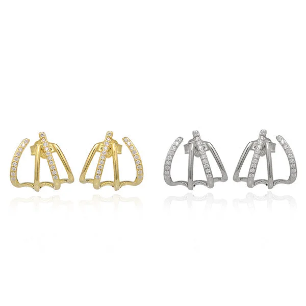 Butterfly Gold Earrings-Claw Crawler