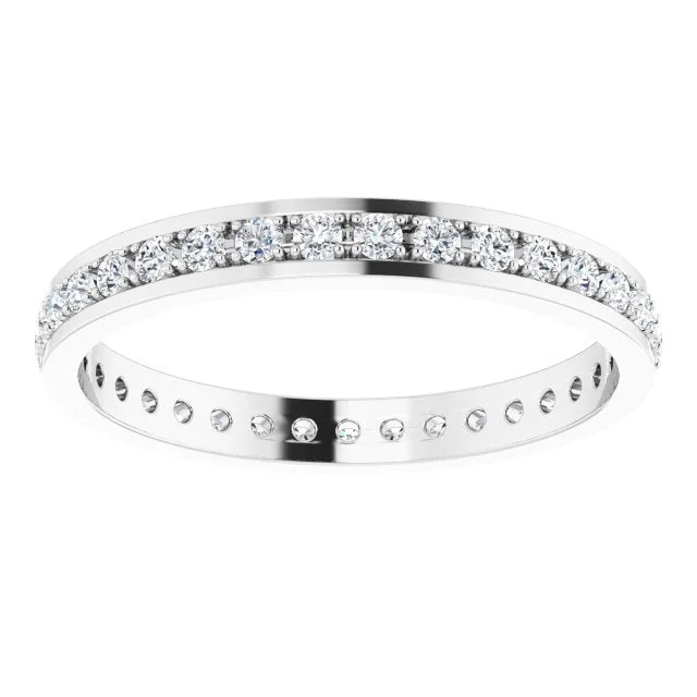 Solitaire Gemstone Ring-0.50 ct. Round Diamond Eternity Band