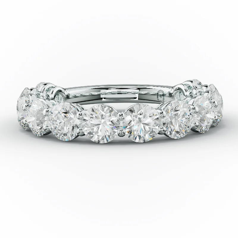 Gold Diamond Band-3.0 Carat Round Diamond Anniversary Band