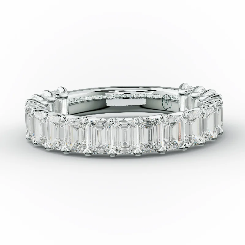 Luxurious Wedding Ring-3.0 Carat Emerald Cut Diamond Anniversary Band