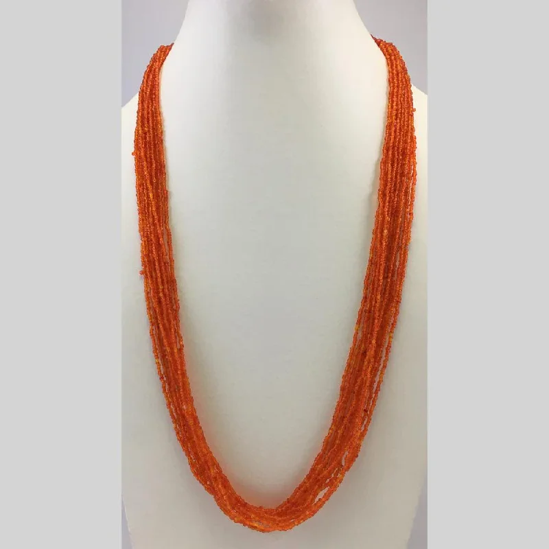 Stylish Pearl Necklace-Banaras Beads Multi Layer Long Necklace