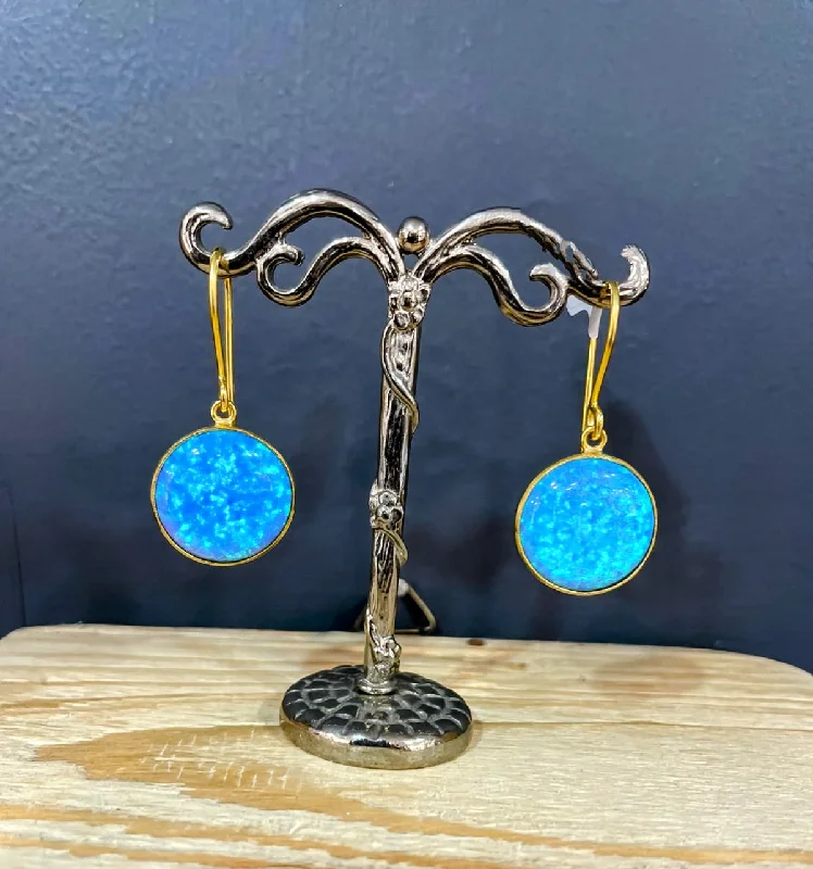 Large Hoop Earrings-Yaron Morhaim Gold Opal Drop Earrings