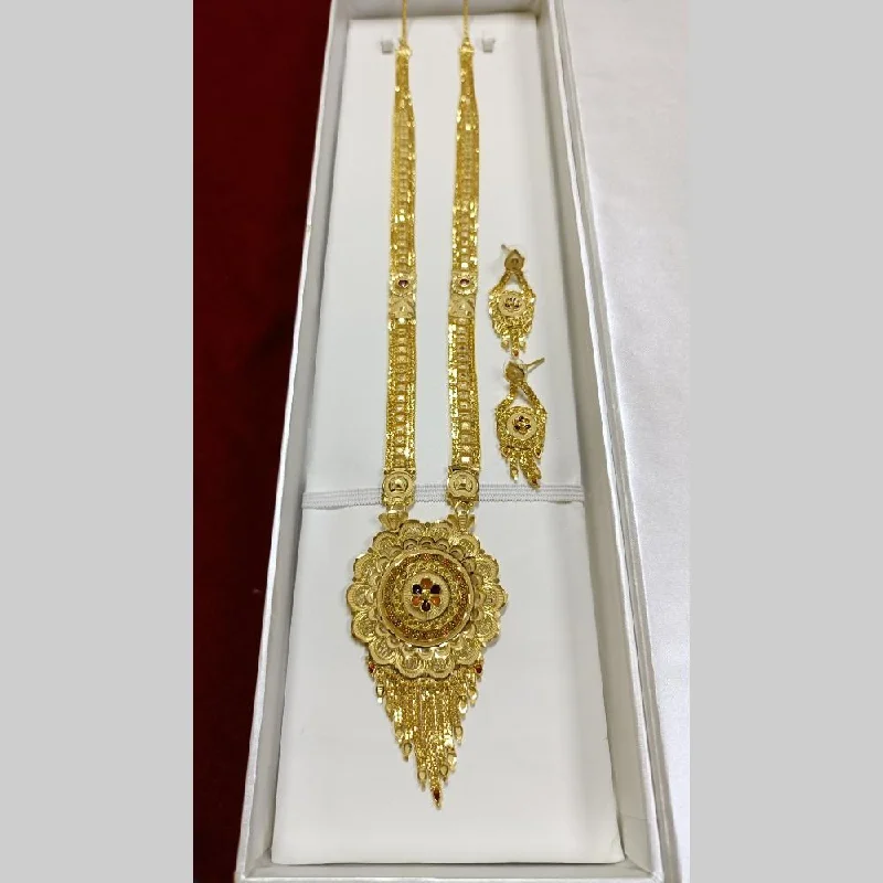 Delicate Gold Chain Necklace-Pari Art Jewellery Forming Long Necklace Set