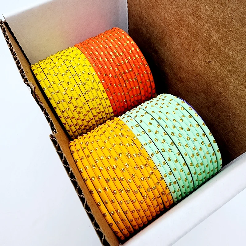 Handcrafted Gold Bangles Set-Garden Kids Bangle Box