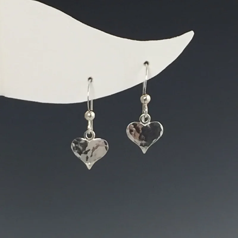 Ethnic Earrings-Sterling Silver Heart Earrings