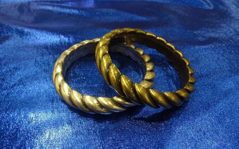 Ethnic Gold Bangles-Twisted Rope Bangle