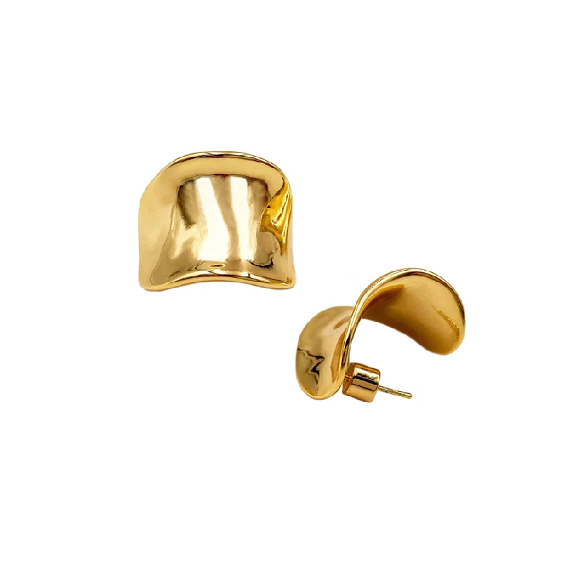 Gold and Silver Earrings-Lucca Stud