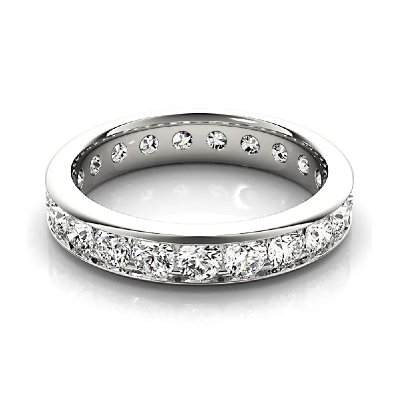 Double Band Ring-Classic Channel 2.50 ct. Round Diamond Eternity Ring