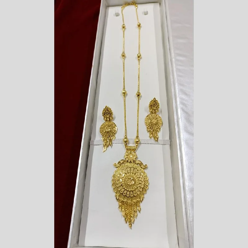 Artistic Crystal Necklace-Pari Art Jewellery Forming Long Necklace Set