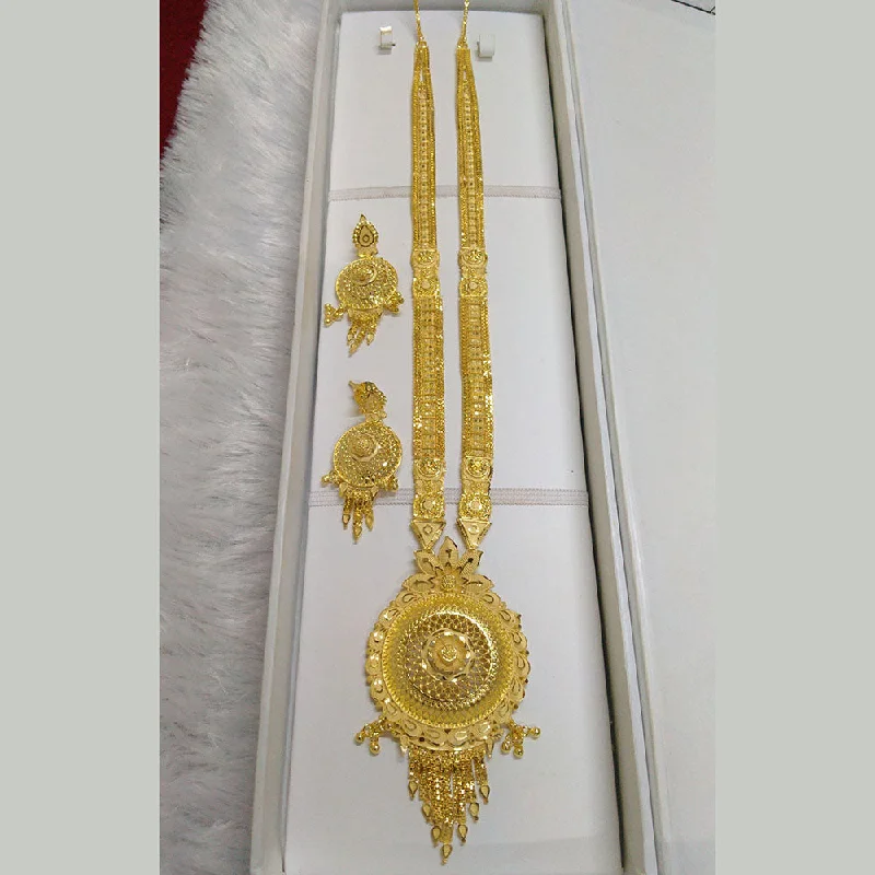 Wedding Bridal Necklace-Pari Art Jewellery Forming Long Necklace Set