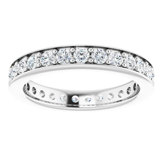 Luxury Engagement Ring-0.90 ct.  Round Diamond Eternity Band Stackable Ring