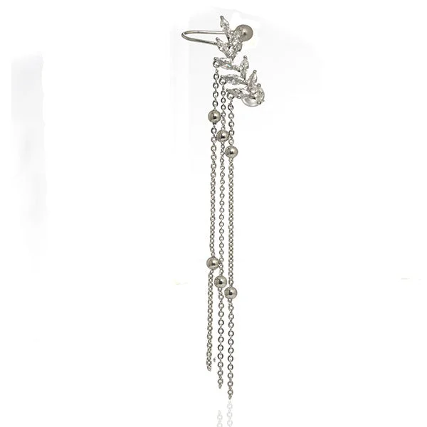 Diamond Heart Earrings-Rainy Ear Cuff