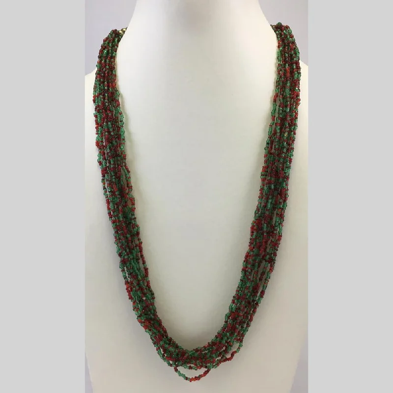 Unique Personalized Necklace-Banaras Beads Multi Layer Long Necklace